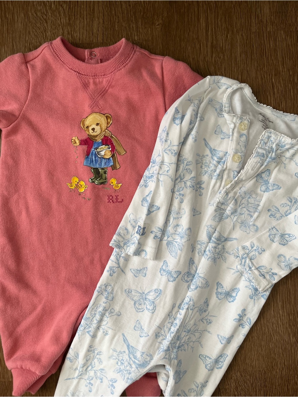 Ralph Lauren Baby girls bundle, classic prints. Iconic Bear Logo